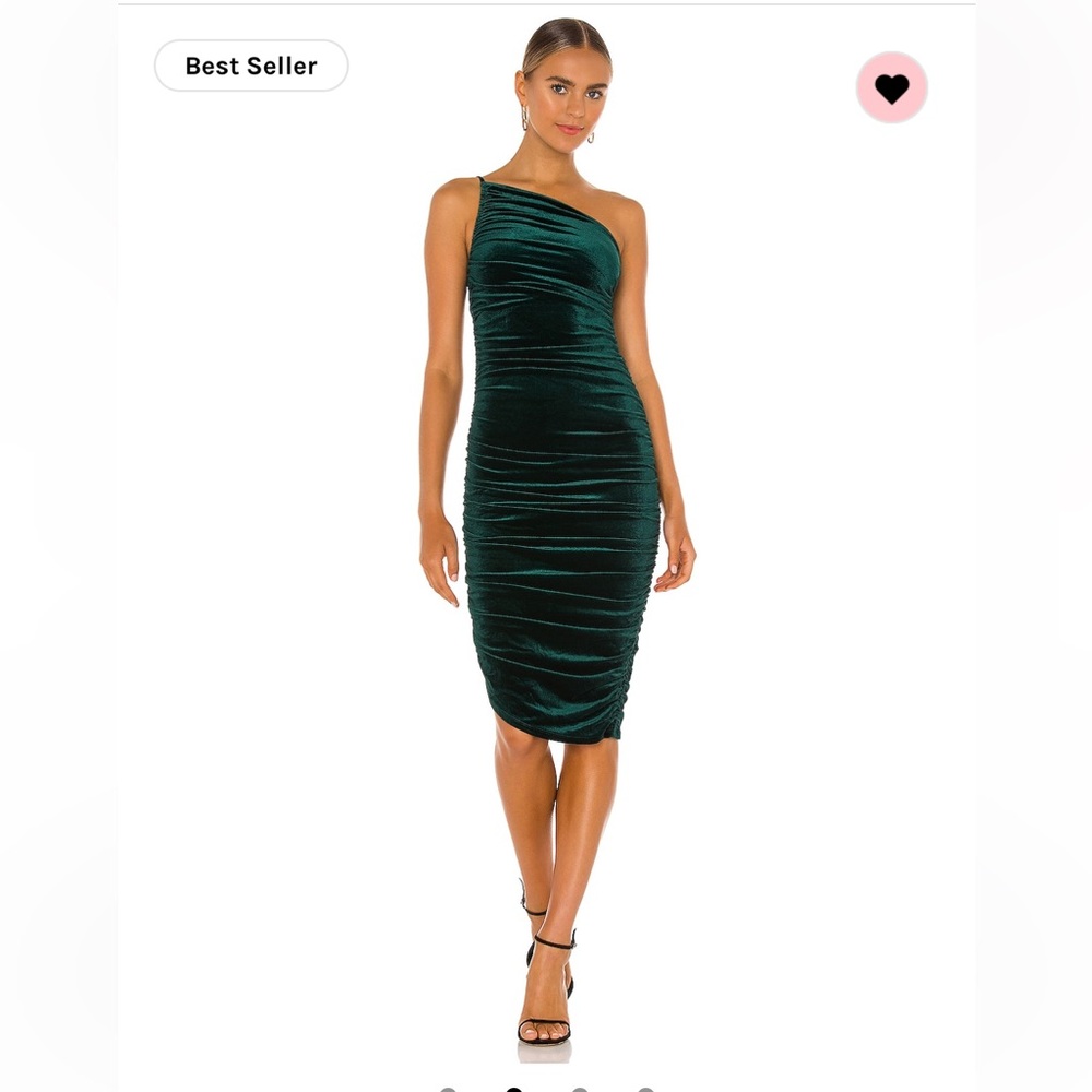 Lovers and friends green velvet dress